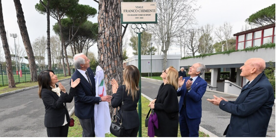 Intitolato un viale a Franco Chimenti al CPO ‘Giulio Onesti’