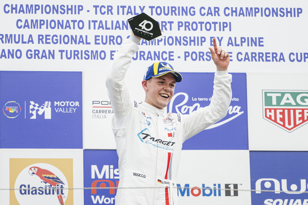 Prossimo appuntamento il 6-8 giugno a Vallelunga Porsche Carrera Cup Italia, Tauscher completa la doppietta a Misano