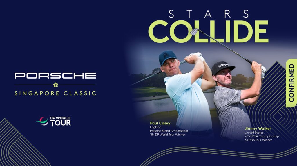 I migliori golfisti Paul Casey e Jimmy Walker attendono con ansia la Porsche Singapore Classic, una gara ricca di stelle
